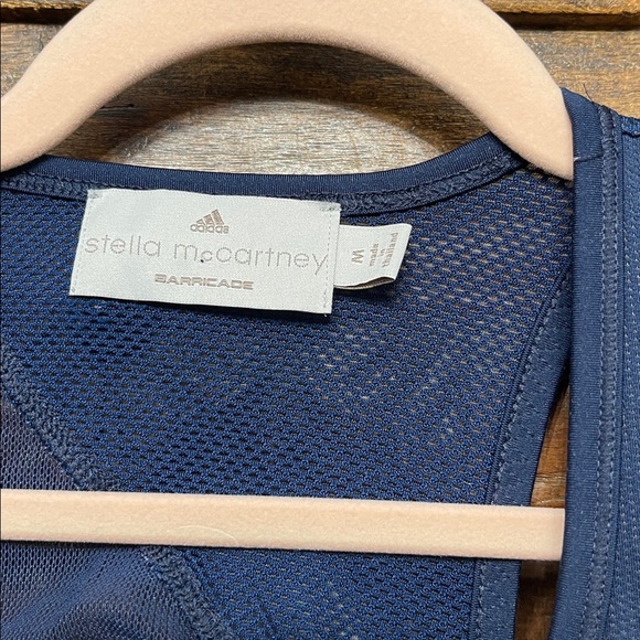 Adidas x Stella McCartney Barricade Tennis Dress Navy Mesh Cutout Racerback M - Picture 3 of 8